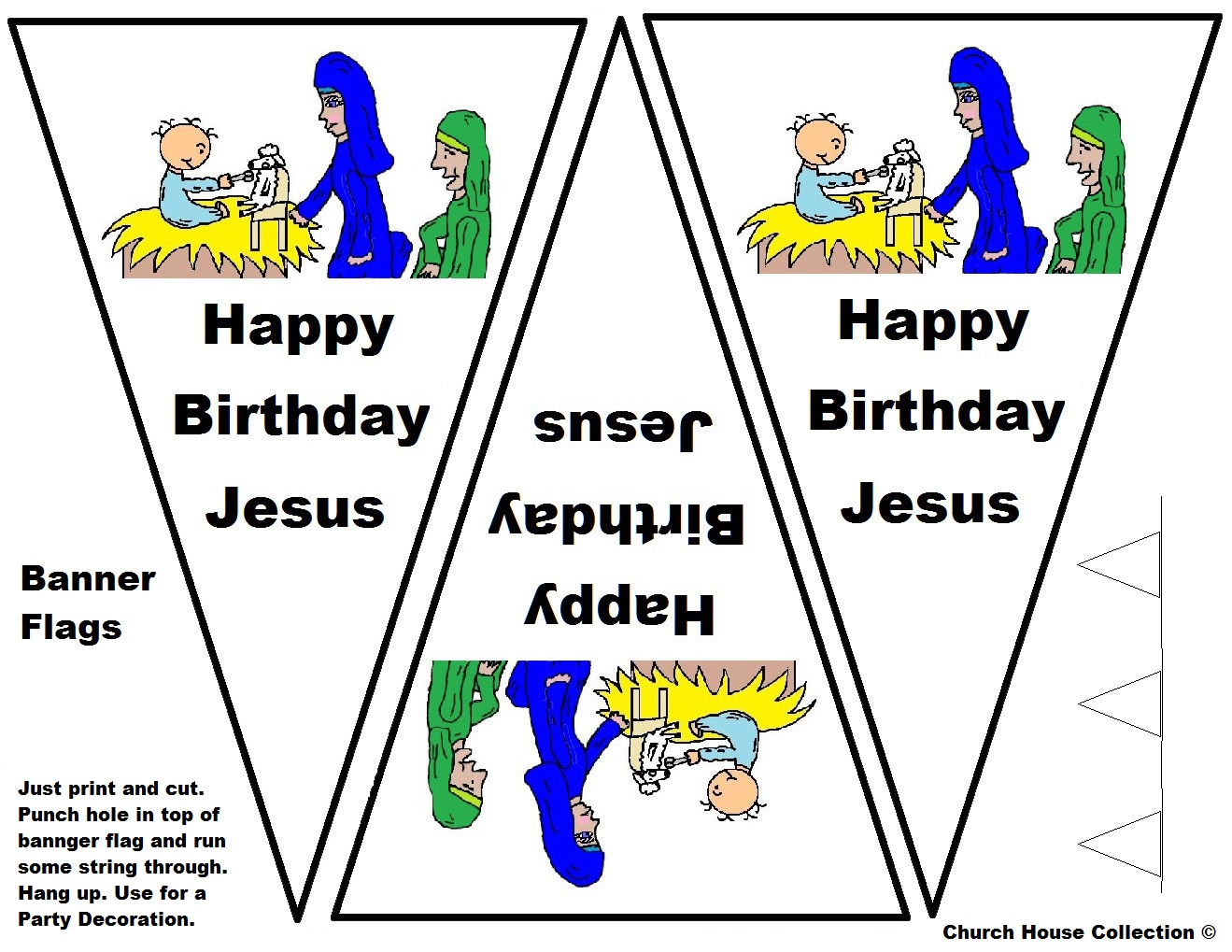 Happy Birthday Jesus Drink Umbrella Template